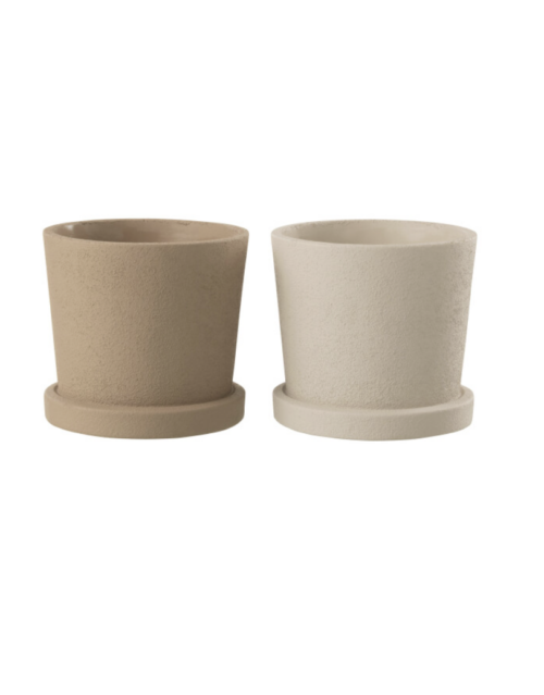 Portavasi Julien Cemento Grigio/Marrone Small – Jolipa