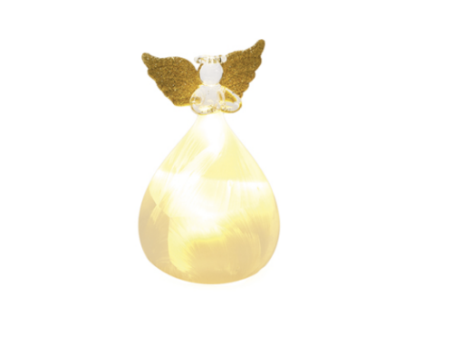 ANGELO IN VETRO CON LED – BRUCO