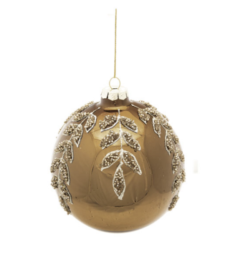 PALLINA DI NATALE IN VETRO AMBRATO – BRUCO