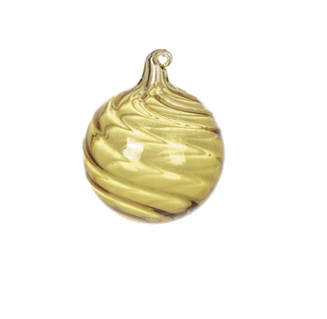 PALLINA DI NATALE IN VETRO DORATO TWIST – BRUCO
