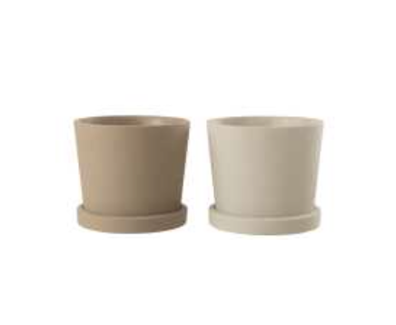 Portavasi Julien Cemento Grigio/Marrone Large – JOLIPA