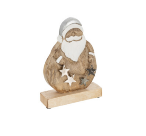 Statuetta Santa Claus legno naturale – JOLIPA