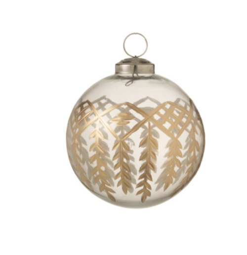 Pallina Di Natale Chloe Vetro Trasparente/Oro – JOLIPA