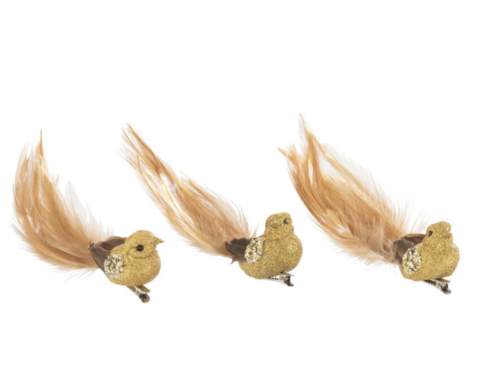 Uccellini con clip in paillettes
