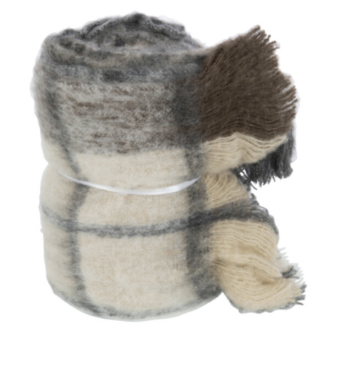 Plaid Quadretti morbido Beige – JOLIPA