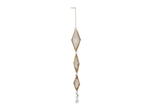 Pendente in vetro con perline diamond Bruco