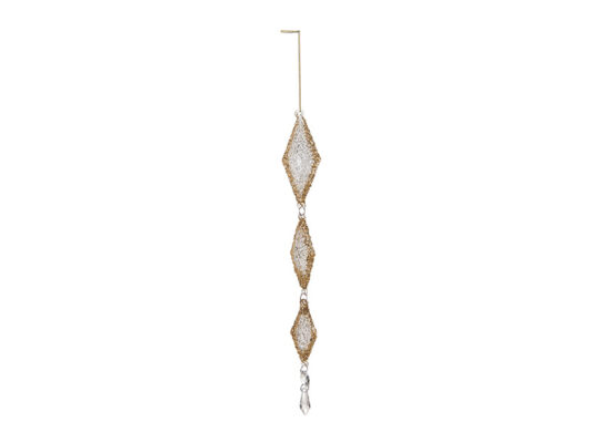 Pendente in vetro con perline diamond Bruco
