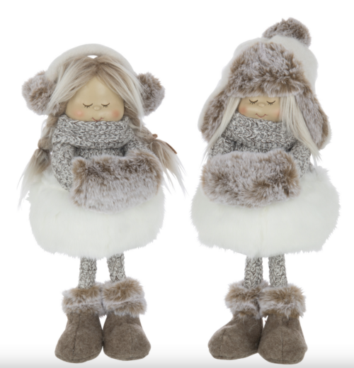 Set di due figure in pelliccia