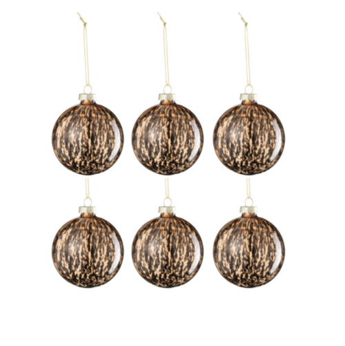 Set 6 palline di Natale animalier