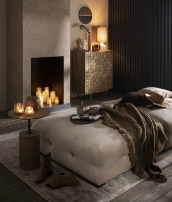 Plaid con frange marrone Jolipa - immagine 2