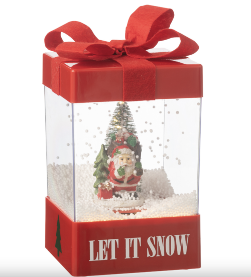 Palla di neve luminosa con Babbo Natale