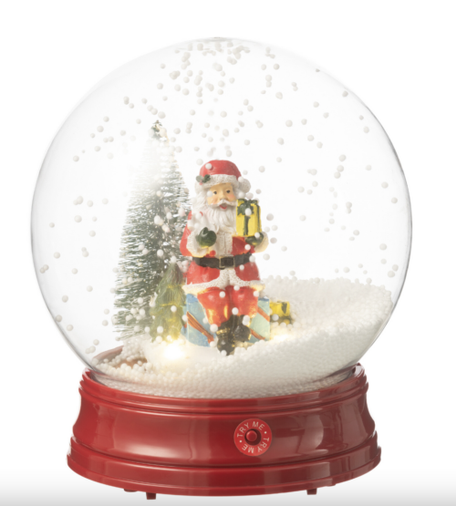 Palla di neve con Babbo Natale e led Jolipa