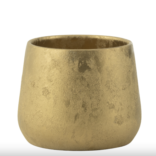 Portavasi Rotondo Ceramica Oro Large