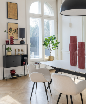 Portavasi Rotondo Ceramica Oro Large - immagine 2