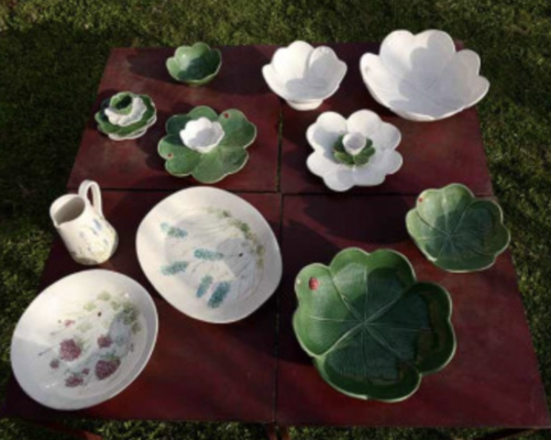 COPPA QUADRIFOGLIO IN CERAMICA - VIRGINIA