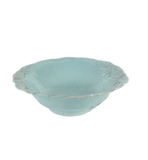 Insalatiera Romantica acquamarina in ceramica – Virginia Casa
