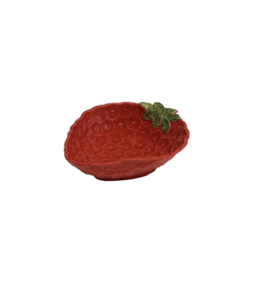Coppetta in ceramica con decoro fragola - VIRGINIA CASA