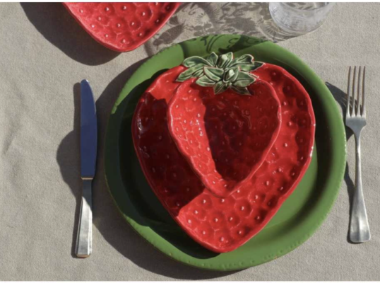 Mini coppetta in ceramica con decoro fragola - VIRGINIA CASA