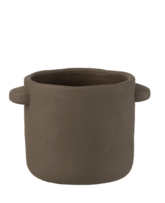 Vaso Gustave cemento marrone scuro S - JOLIPA