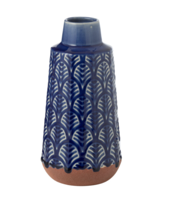 Vaso Leo in porcellana blu - JOLIPA