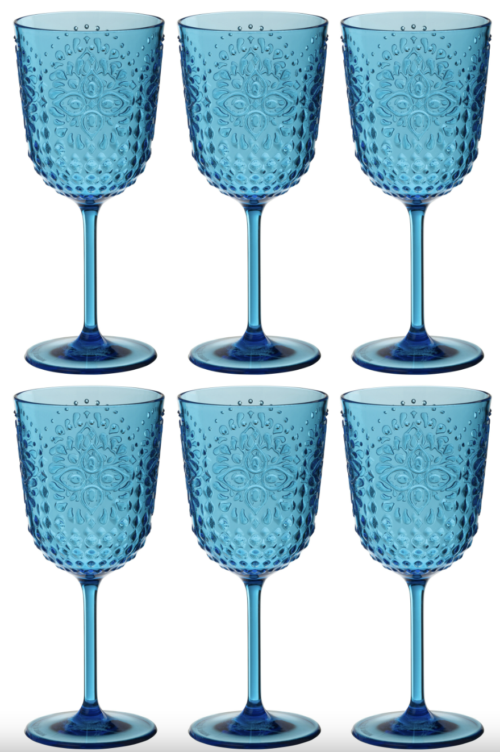 Set 6 calici da vino in vetro colorato – JOLIPA