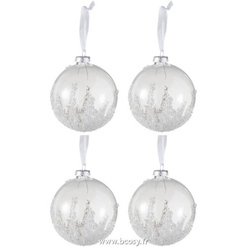 Palline di Natale in vetro trasparente – Jolipa