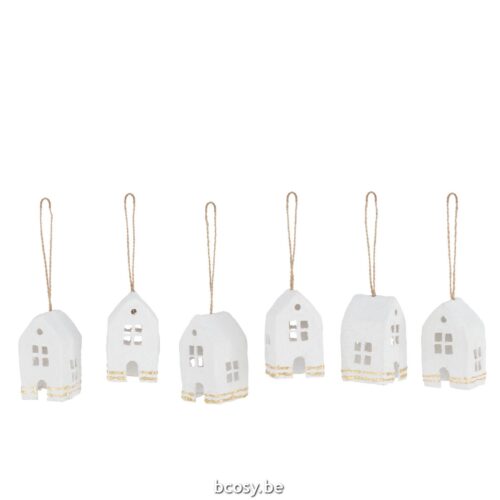 Decorazioni casette in carta bianche – Jolipa