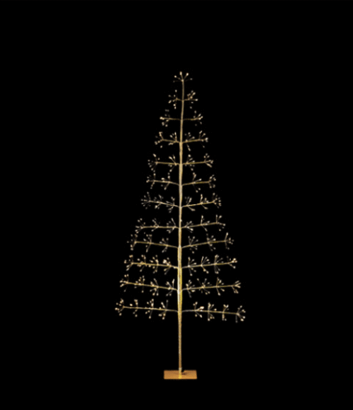 ALBERO STARBUST CM180 CON LUCE LED CALDA ORO – Bruco