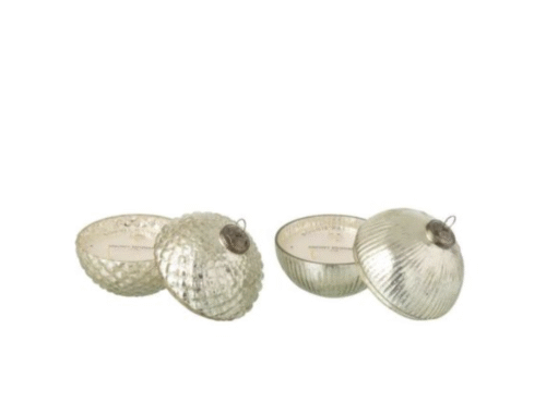 Candele profumate pallina di Natale argento – Jolipa