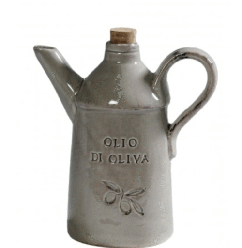 AMPOLLINA OLIO CON MANICO E SCRITTA RILIEVO – Virginia Casa