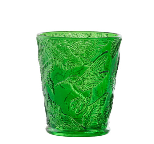 Bicchiere Uccelli Vetro Verde – Jolipa