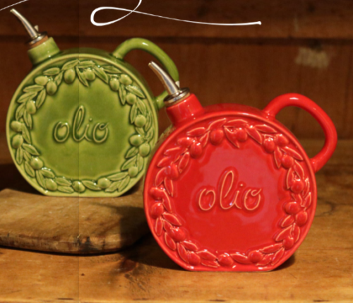 AMPOLLINA C/MAN. TONDA FASCIA OLIVE “OLIO” VERDE *OSTERIA* – Virginia Casa