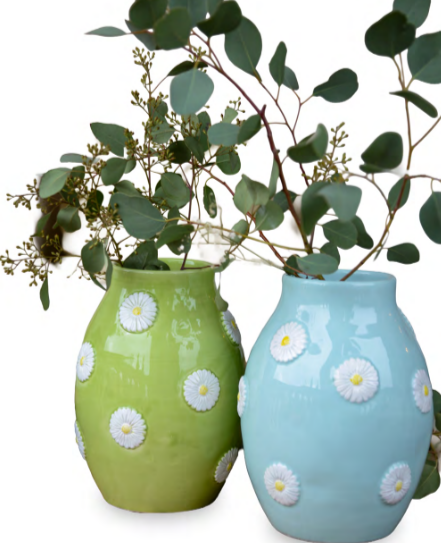 VASO H26 CM “MARGHERITE” CELESTE *PRATO* – Virginia Casa