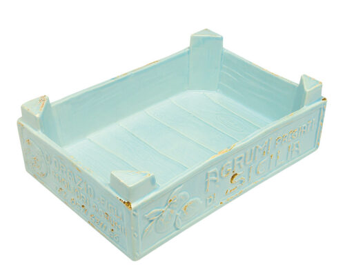 CASSETTA FRUTTA L27 CM “MEDITERRANEO” CELESTE – Virginia Casa