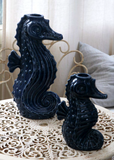 VASO GR. CAVALLUCCIO MARINO H41CM BLU ZAFFIRO *MARINA* – Virginia Casa