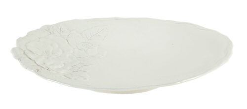 VASSOIO OVALE 42X36 CM *ROMANTICA* BIANCO – Virginia Casa