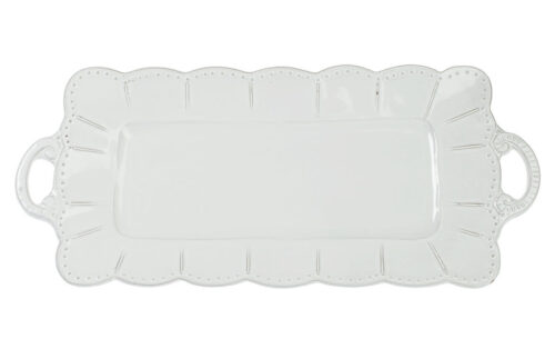 VASSOIO 2 MANICI 49X22CM *ITALICA* BIANCO – Virginia Casa