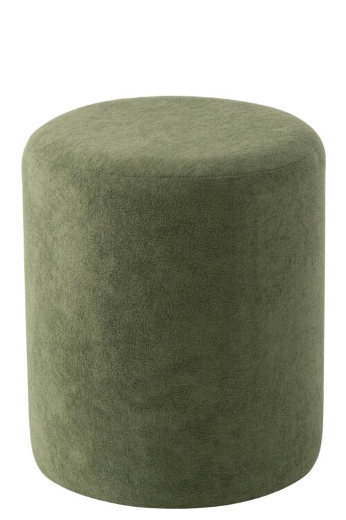 POUF IN TESSUTO VERDE/GRIGIO – JOLIPA