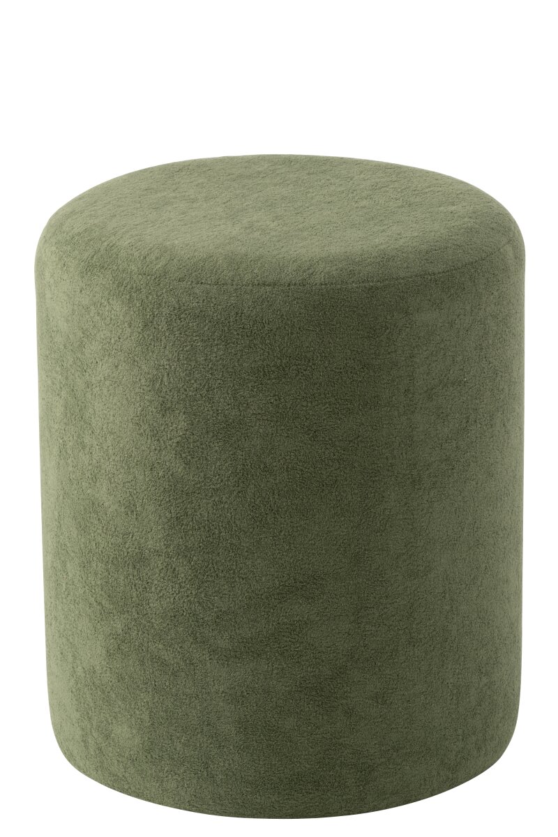 POUF IN TESSUTO VERDE/GRIGIO - JOLIPA