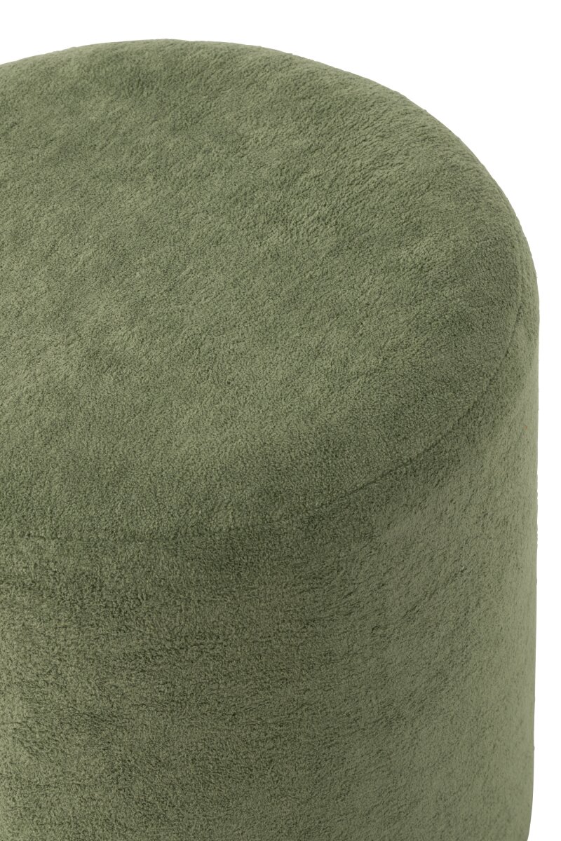 POUF IN TESSUTO VERDE/GRIGIO - JOLIPA - immagine 2
