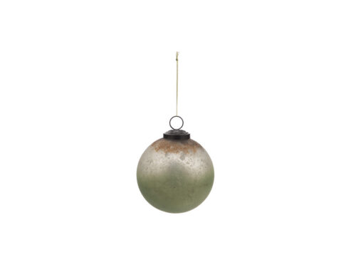 DECORAZIONE SFERA VETRO FADE ORO/VERDE – BRUCO