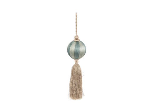 DECORAZIONE SFERA CON NAPPA SILK IN FILO VERDE/ORO – BRUCO