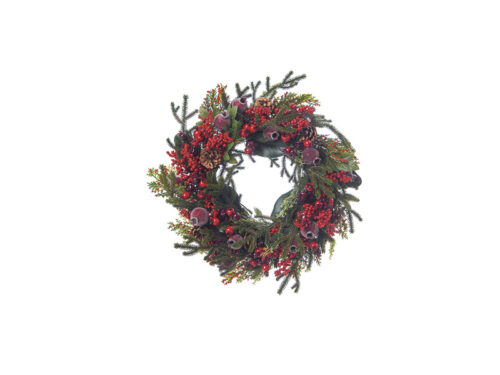 CORONA PINO E MELOGRANI VERDE E ROSSO – BRUCO